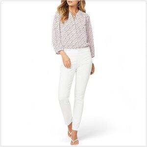 NYDJ Optic White Pull On Skinny Jeans Stretch Jeggings Lift Tuck Ankle NWT NEW 0